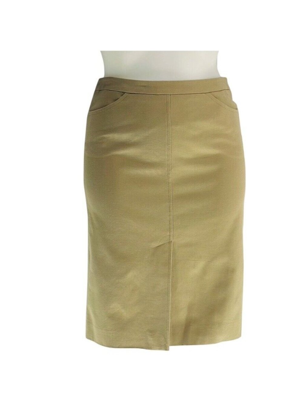 BCBG MAX AZRIA Womens Taupe Knee-Length Pencil Skirt
